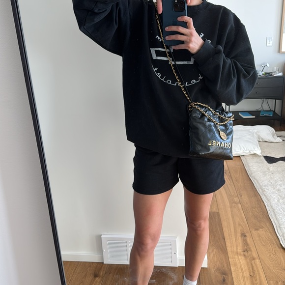 Chanel Mini Hobo 22 Black w Gold Hardware - Picture 13 of 15